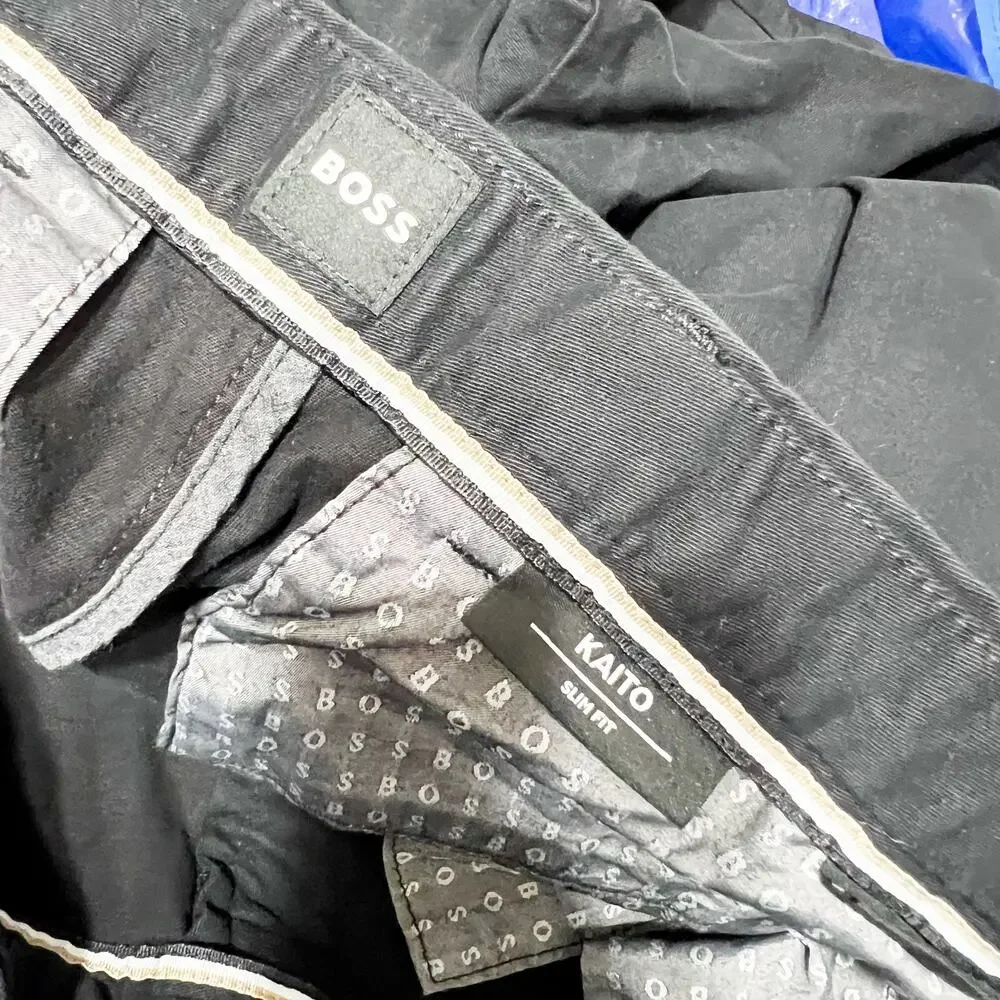Boss Kaito Slim Fit Mens Black Pants Size 34R